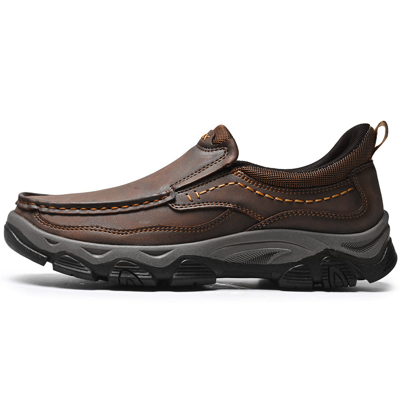 UPIShi® - Mens Slip On Casual Outdoor Leather Walking Hiking Loafers L1