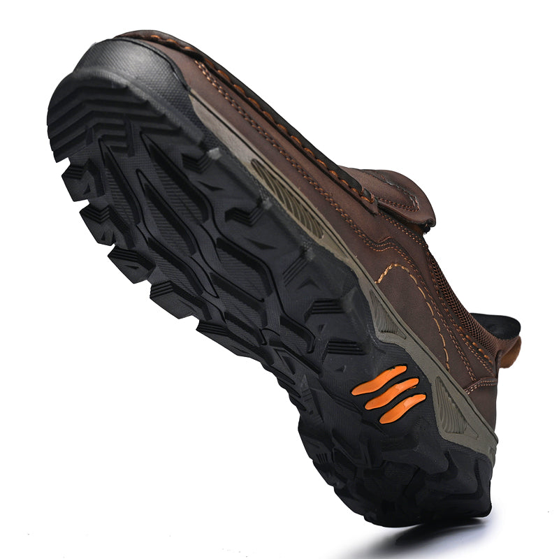 UPIShi® - Mens Slip On Casual Outdoor Leather Walking Hiking Loafers L2