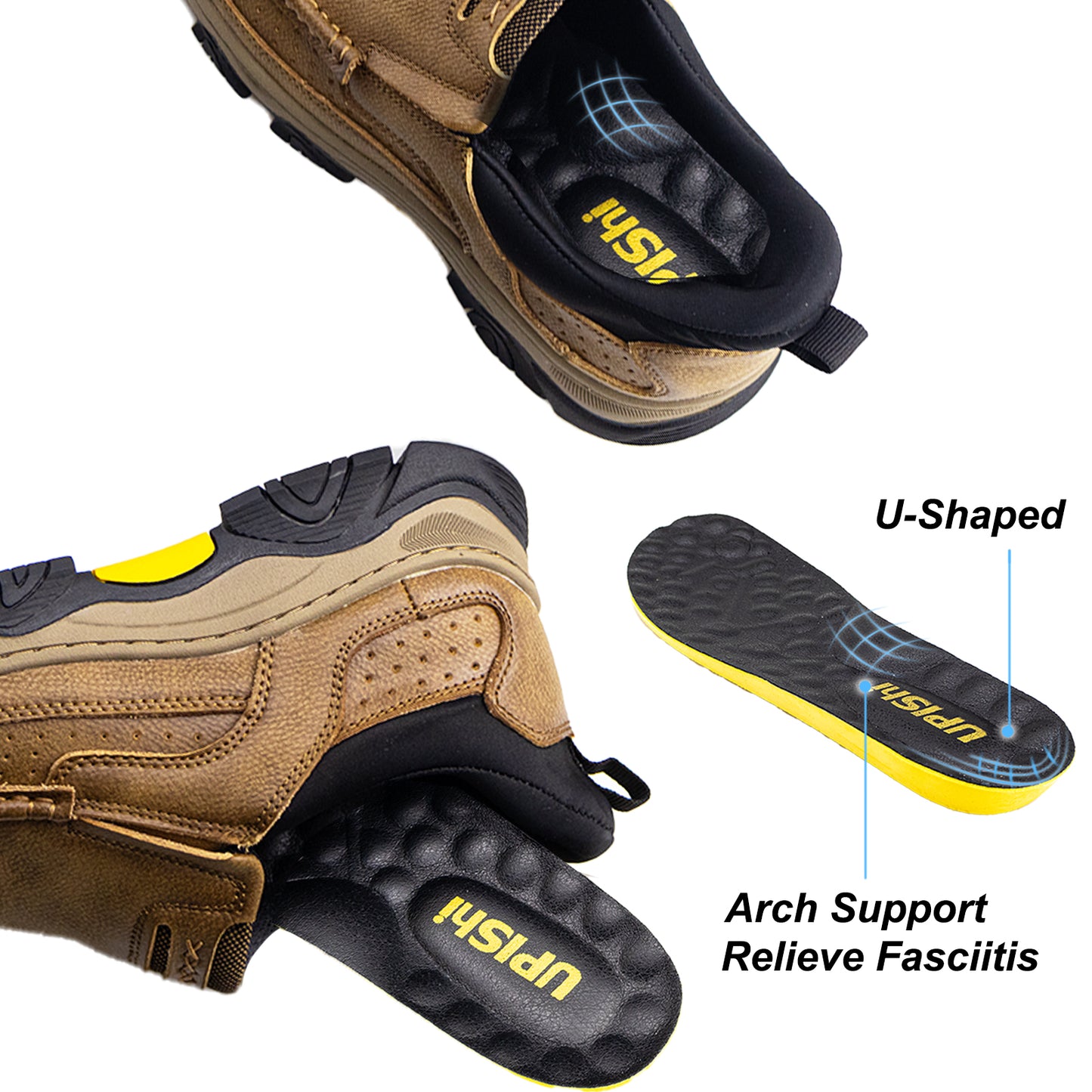 UPIShi® - Orthopedic Hands Free Slip On Leather Walking Loafers