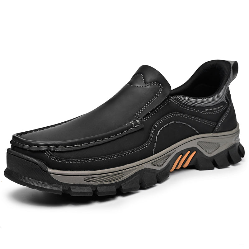 UPIShi® - Mens Slip On Casual Outdoor Leather Walking Hiking Loafers L2
