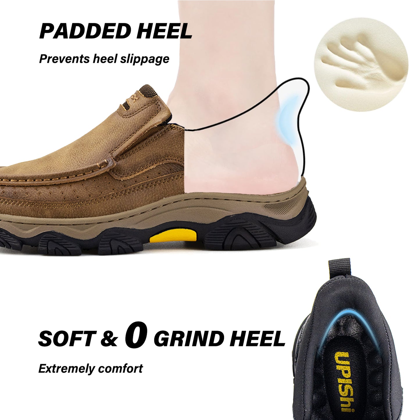 UPIShi® - Orthopedic Hands Free Slip On Leather Walking Loafers