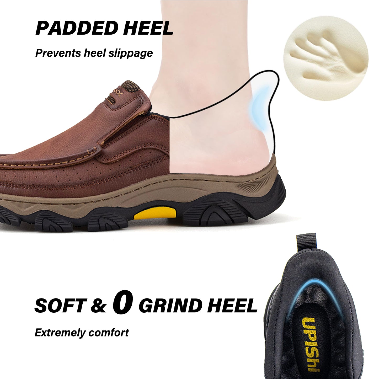 UPIShi® - Orthopedic Hands Free Slip On Leather Walking Loafers