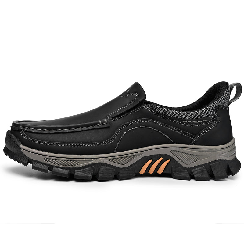 UPIShi® - Mens Slip On Casual Outdoor Leather Walking Hiking Loafers L2