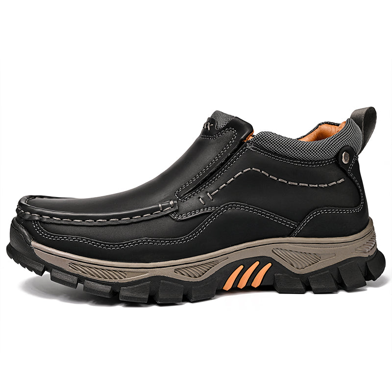UPIShi® - Mens Slip On Casual Outdoor Leather Walking Hiking Loafers H2