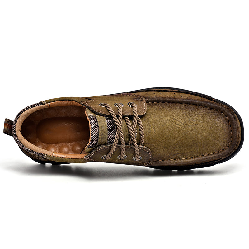 UPIShi® - Orthopedic Walking Genuine Leather Lace Up Loafers