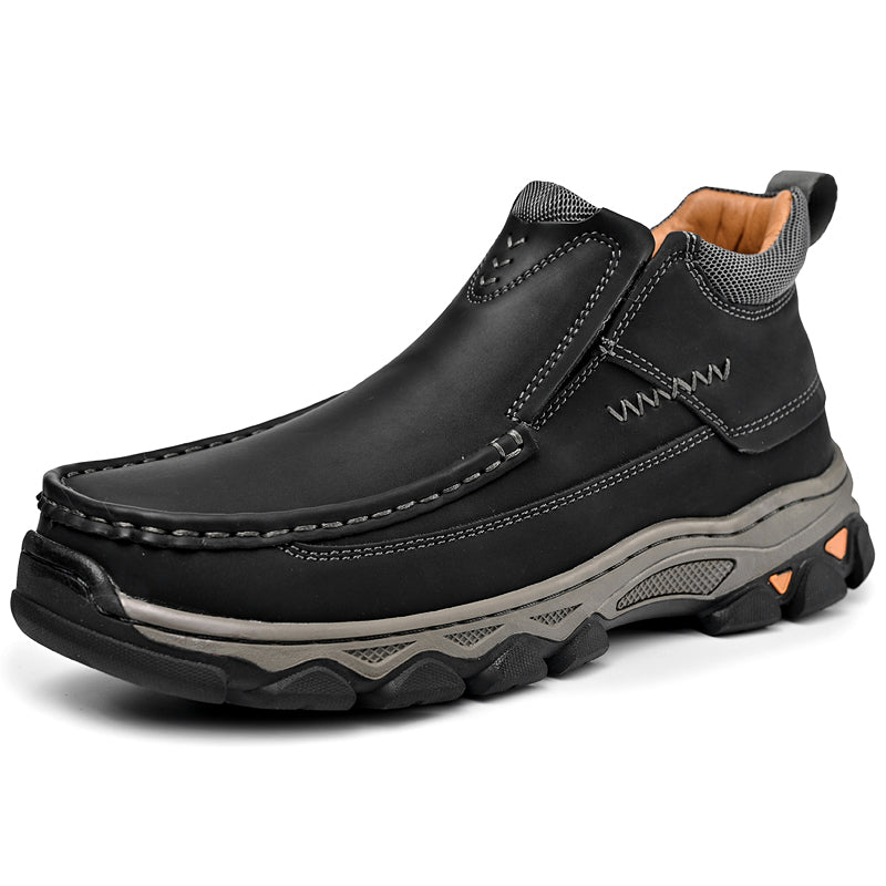 UPIShi® - Mens Slip On Casual Outdoor Leather Walking Hiking Loafers H1
