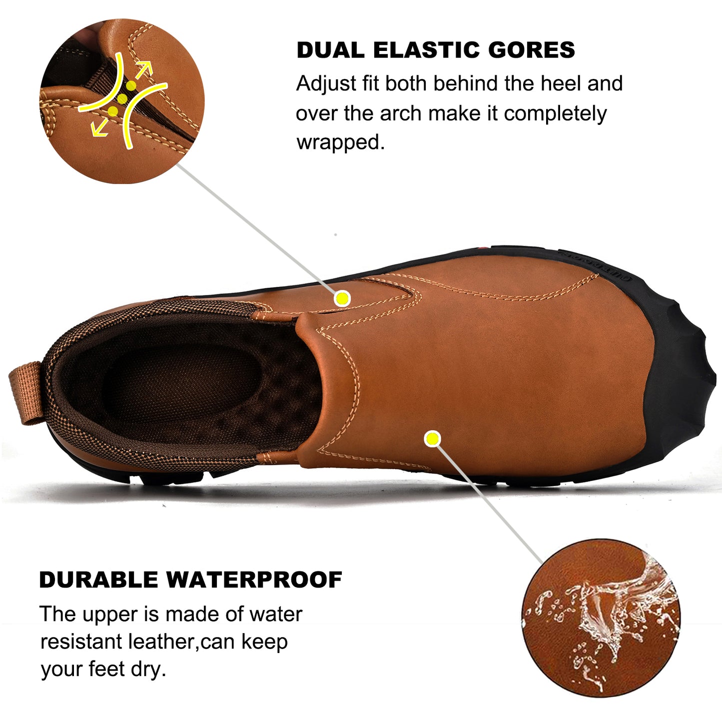 UPIShi® - Orthopedic Work Waterproof Leather Slip On Loafers