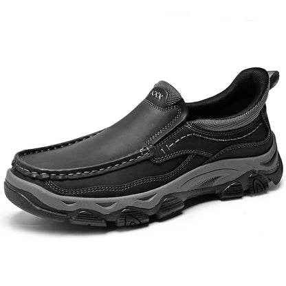 UPIShi® - Mens Slip On Casual Outdoor Leather Walking Hiking Loafers L1