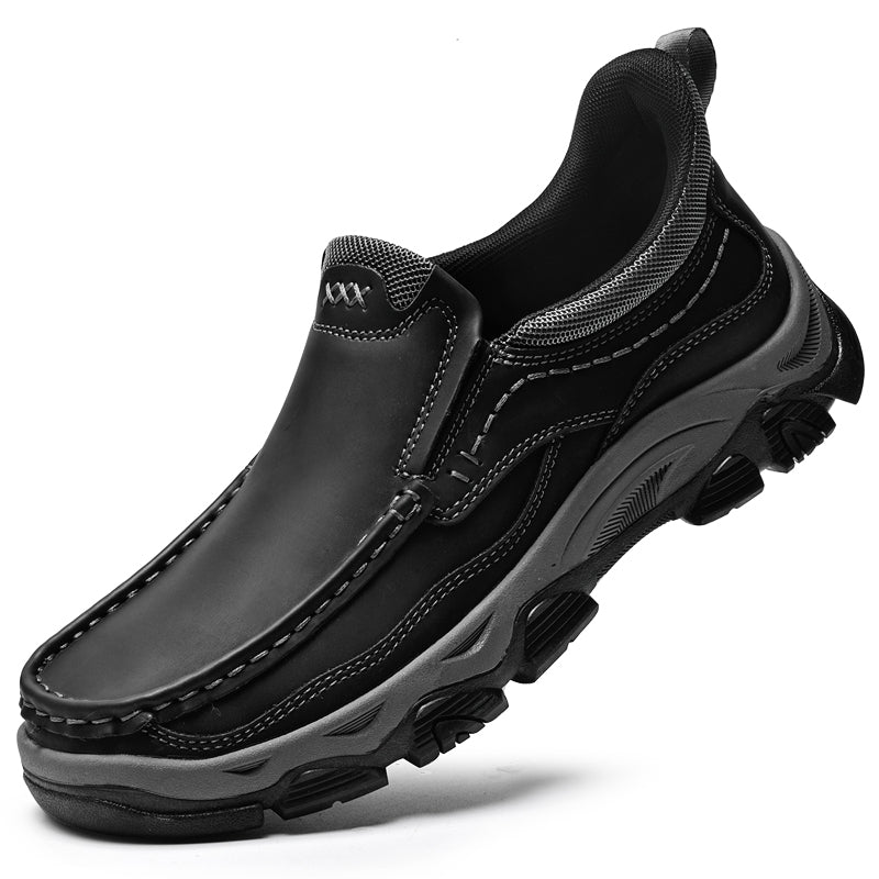 UPIShi® - Mens Slip On Casual Outdoor Leather Walking Hiking Loafers L1