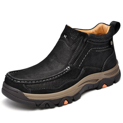 UPIShi® - High Top Orthopedic Leather Boots Walking Slip On Shoes