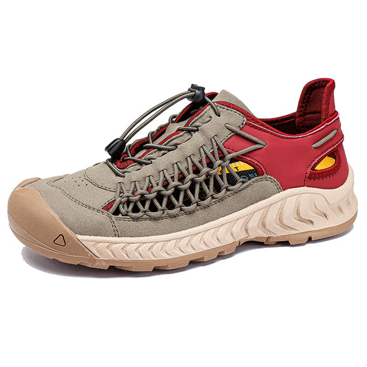 UPIShi® - Mens Closed Toe Breathable Easy On Comfortable Hiking and Water Sandals V2