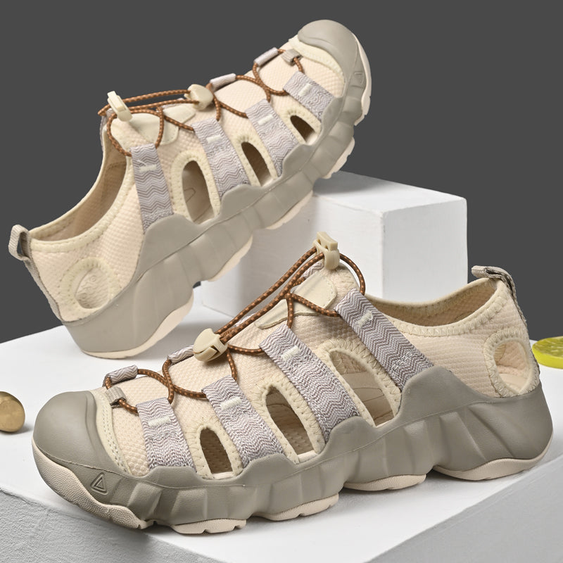 Sandalias UPIShi para hombre, cerradas, transpirables, fáciles de poner y cómodas para senderismo y agua. 