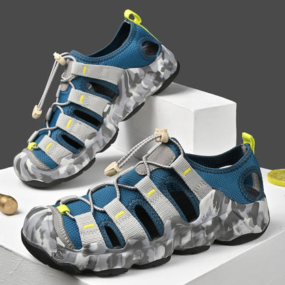 Sandalias UPIShi para hombre, cerradas, transpirables, fáciles de poner y cómodas para senderismo y agua. 