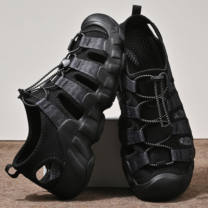 Sandalias UPIShi para hombre, cerradas, transpirables, fáciles de poner y cómodas para senderismo y agua. 