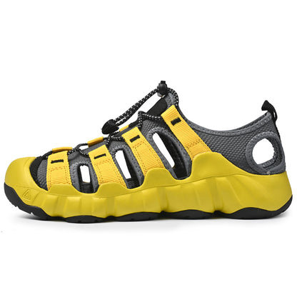Sandalias UPIShi para hombre, cerradas, transpirables, fáciles de poner y cómodas para senderismo y agua. 