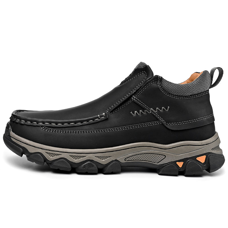 UPIShi® - Mens Slip On Casual Outdoor Leather Walking Hiking Loafers H1