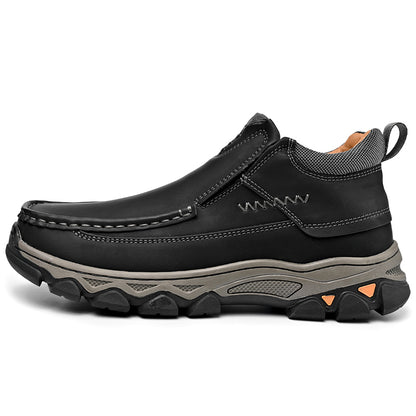 UPIShi® - Mens Slip On Casual Outdoor Leather Walking Hiking Loafers H1