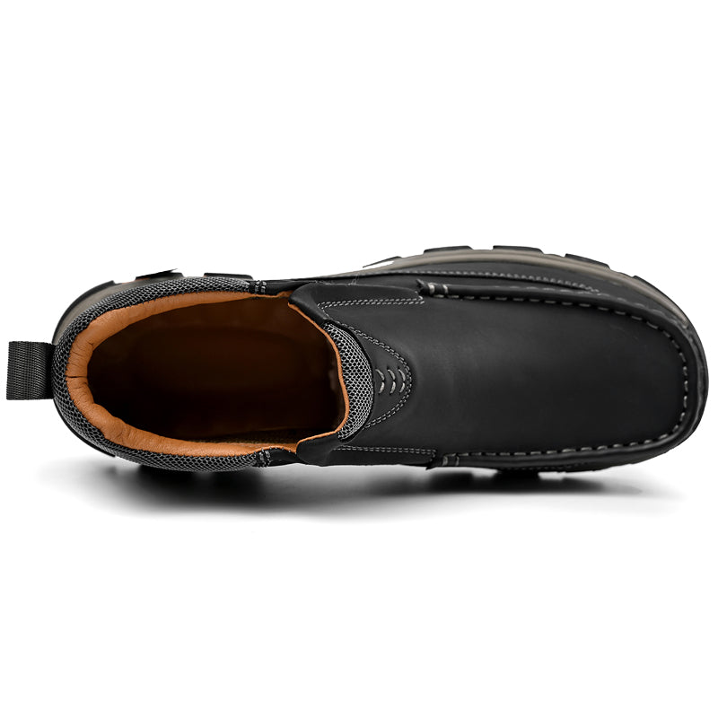 UPIShi® - Mens Slip On Casual Outdoor Leather Walking Hiking Loafers H1