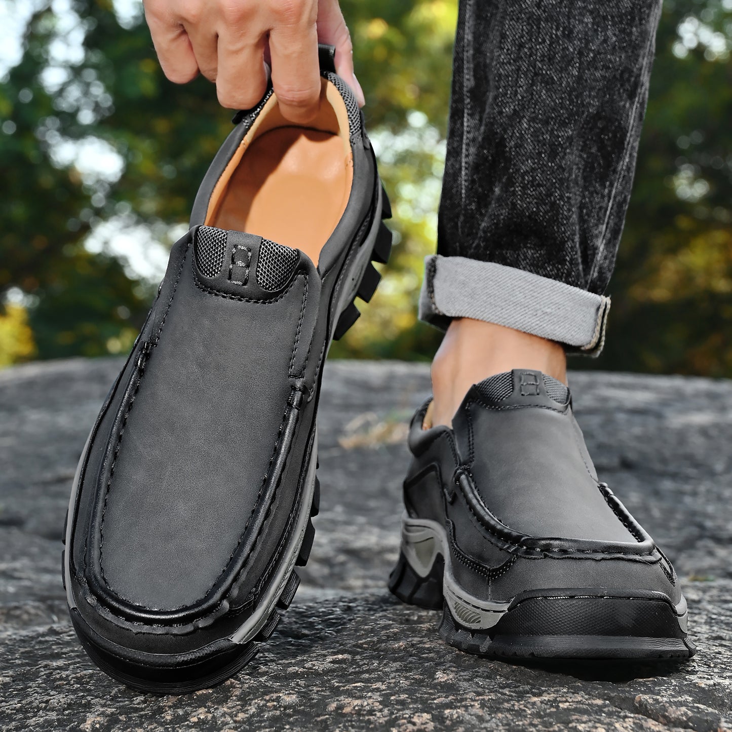 UPIShi® - Orthopedic Casual Genuine Leather Slip On Loafers